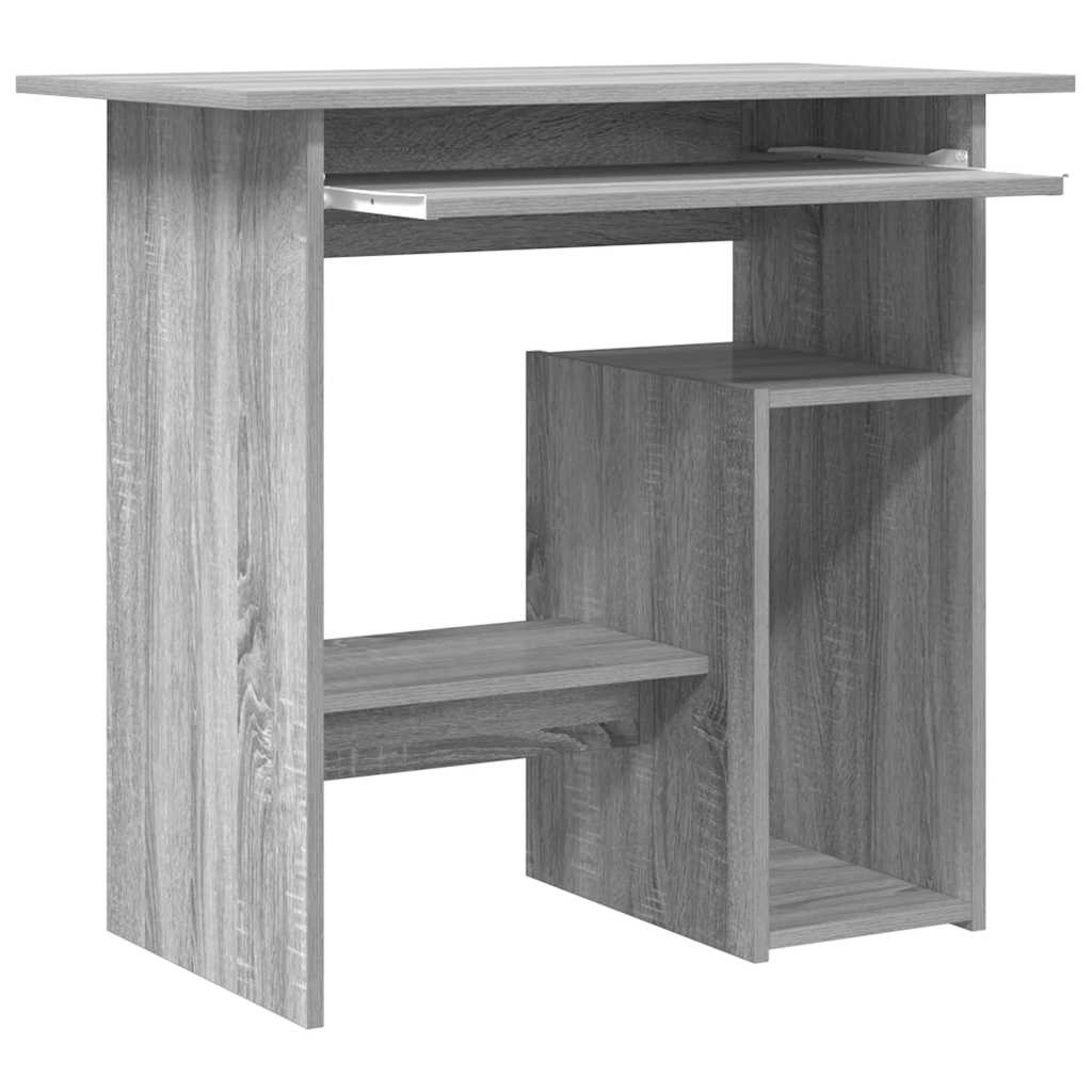 Desk Grey Sonoma 80x45x74 cm Engineered Wood