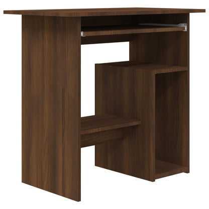 Desk Brown Oak 80x45x74 cm Engineered Wood