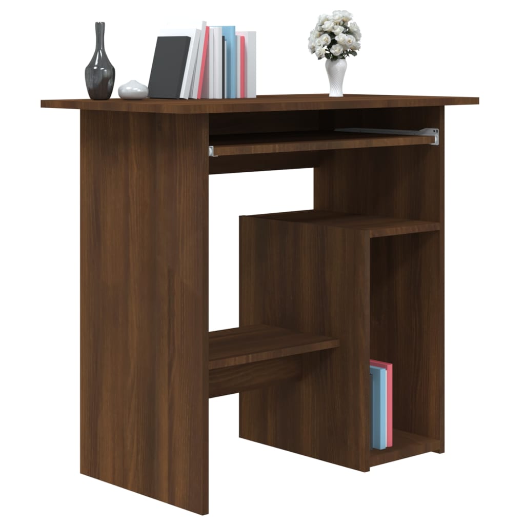 Desk Brown Oak 80x45x74 cm Engineered Wood