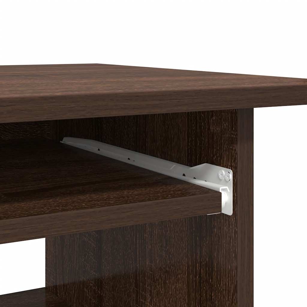 Desk Brown Oak 80x45x74 cm Engineered Wood