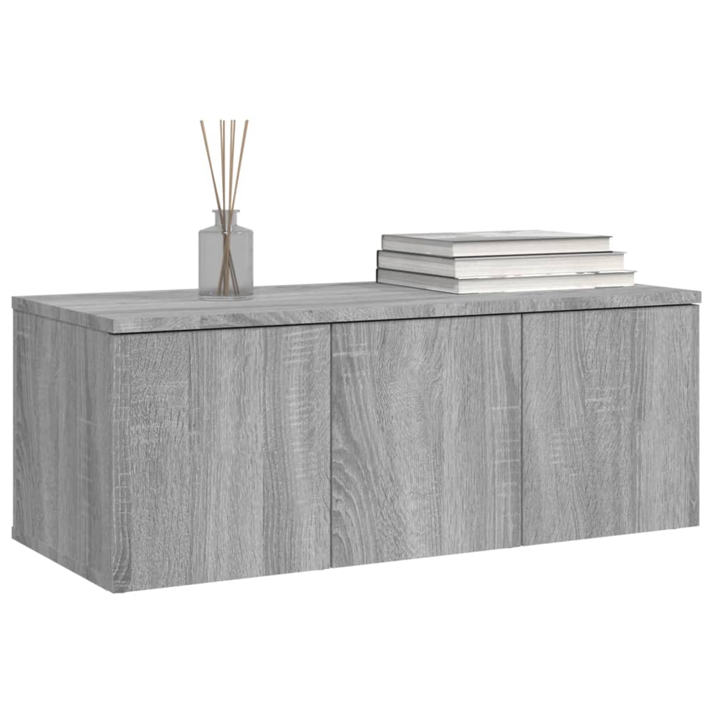 TV Cabinet Grey Sonoma 80x34x30 cm Engineered Wood