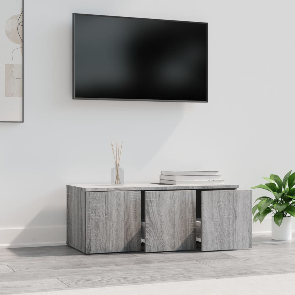 TV Cabinet Grey Sonoma 80x34x30 cm Engineered Wood