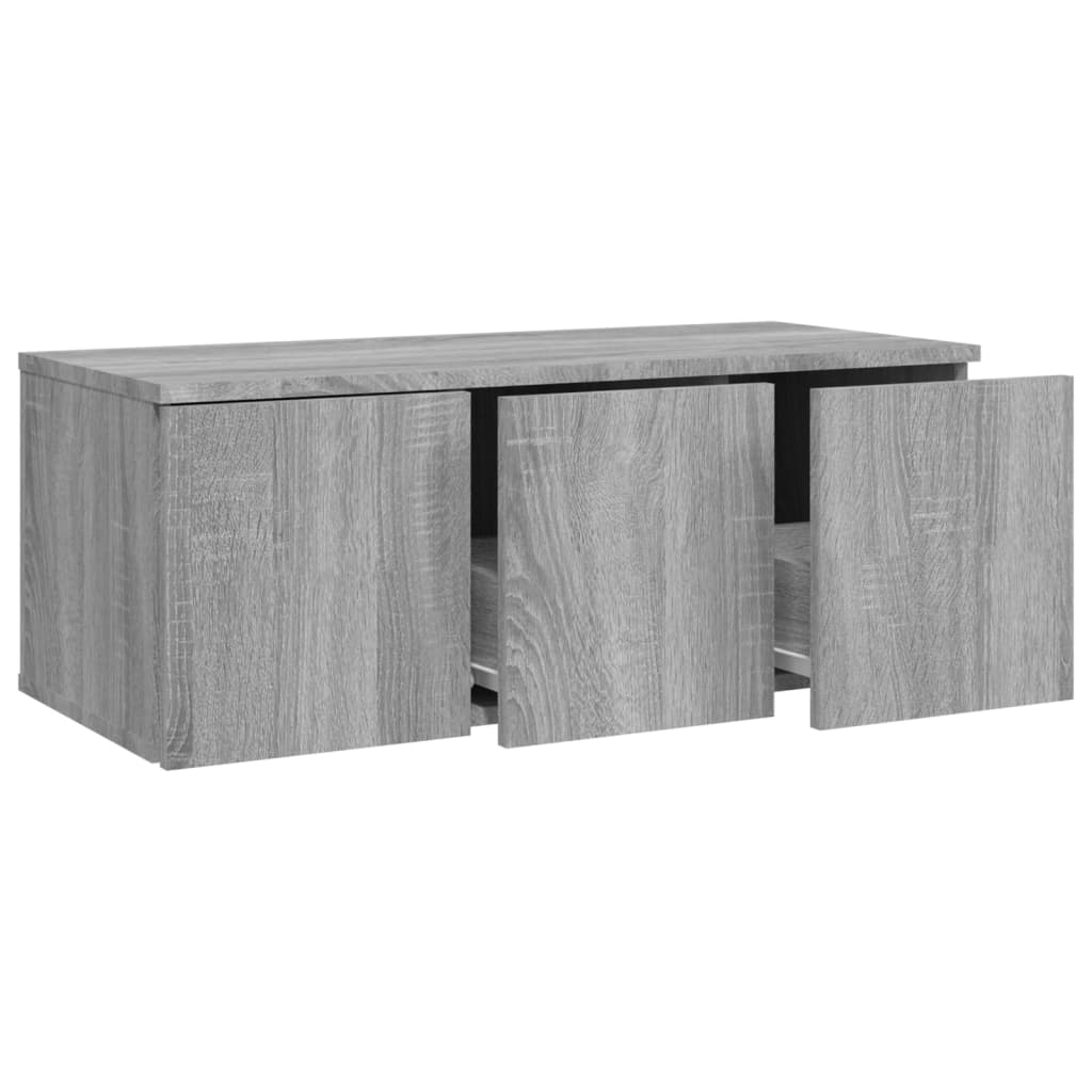 TV Cabinet Grey Sonoma 80x34x30 cm Engineered Wood