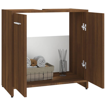 Bathroom Cabinet Brown Oak 60x33x60 cm Engineered Wood