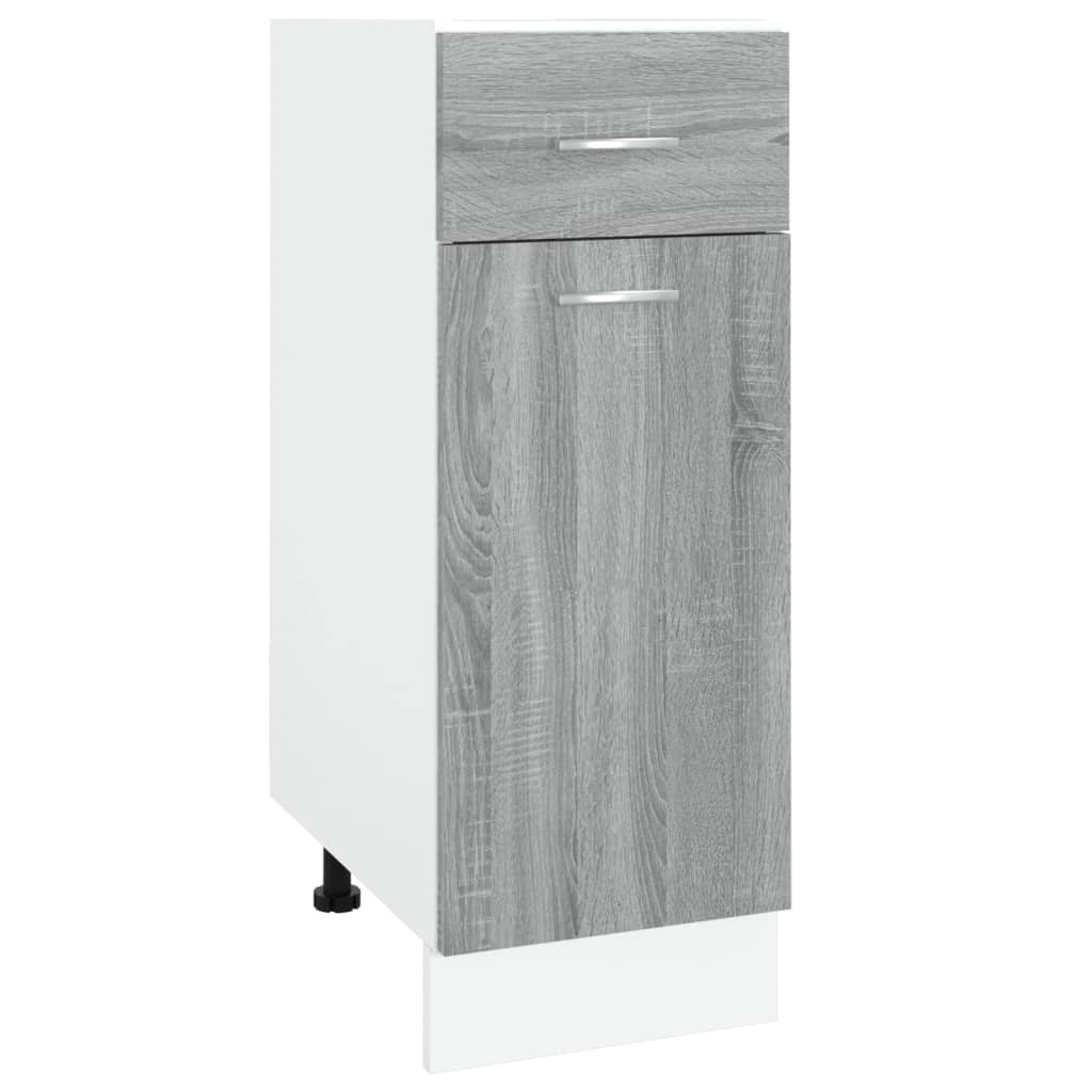 Drawer Bottom Cabinet Grey Sonoma 30x46x81.5 cm Engineered Wood