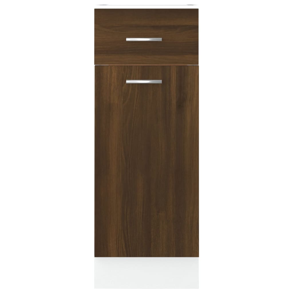 Drawer Bottom Cabinet Brown Oak 30x46x81.5 cm Engineered Wood