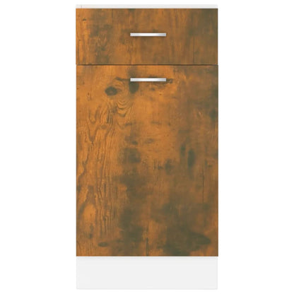 Drawer Bottom Cabinet Smoked Oak 40x46x81.5 cm Engineered Wood