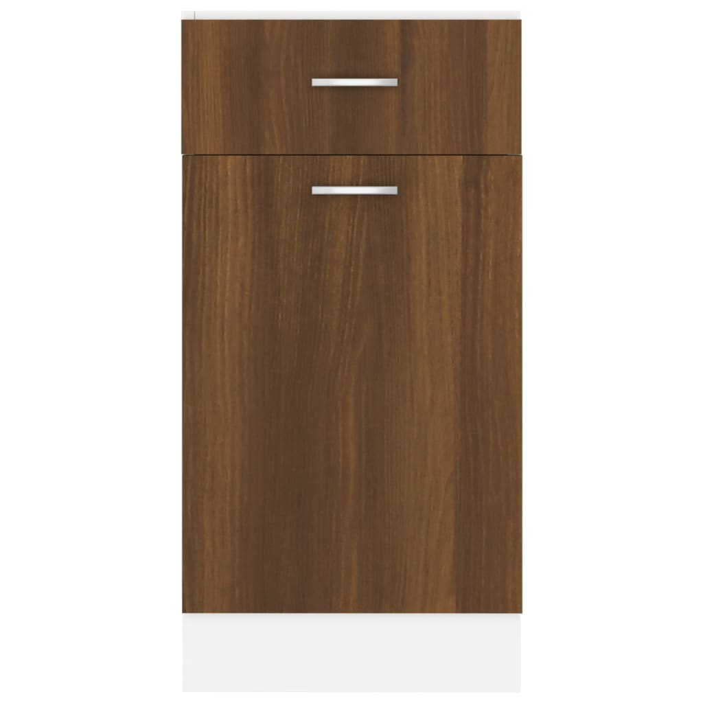 Drawer Bottom Cabinet Brown Oak 40x46x81.5 cm Engineered Wood