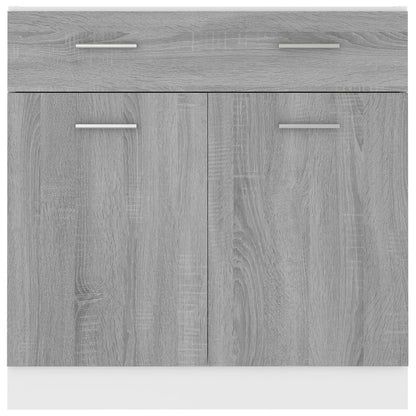 Drawer Bottom Cabinet Grey Sonoma 80x46x81.5 cm Engineered Wood