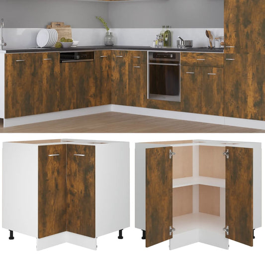 Kitchen Cabinet Smoked Oak 75,5x75,5x80,5 cm Engineered Wood