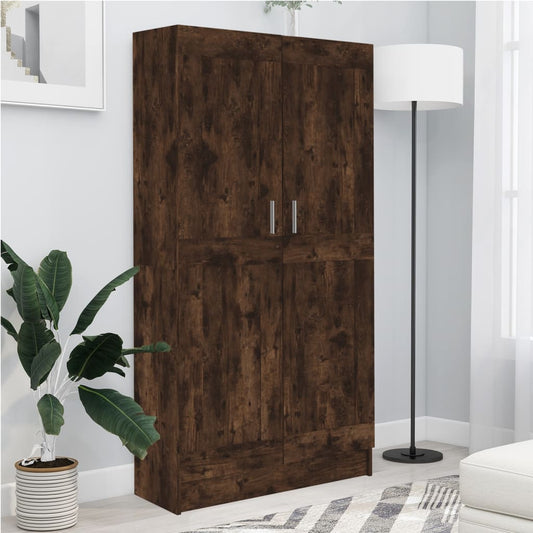 Book Cabinet Smoked Oak 82.5x30.5x150 cm Engineered Wood