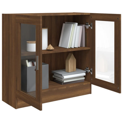 Vitrine Cabinet Brown Oak 82.5x30.5x80 cm Engineered Wood