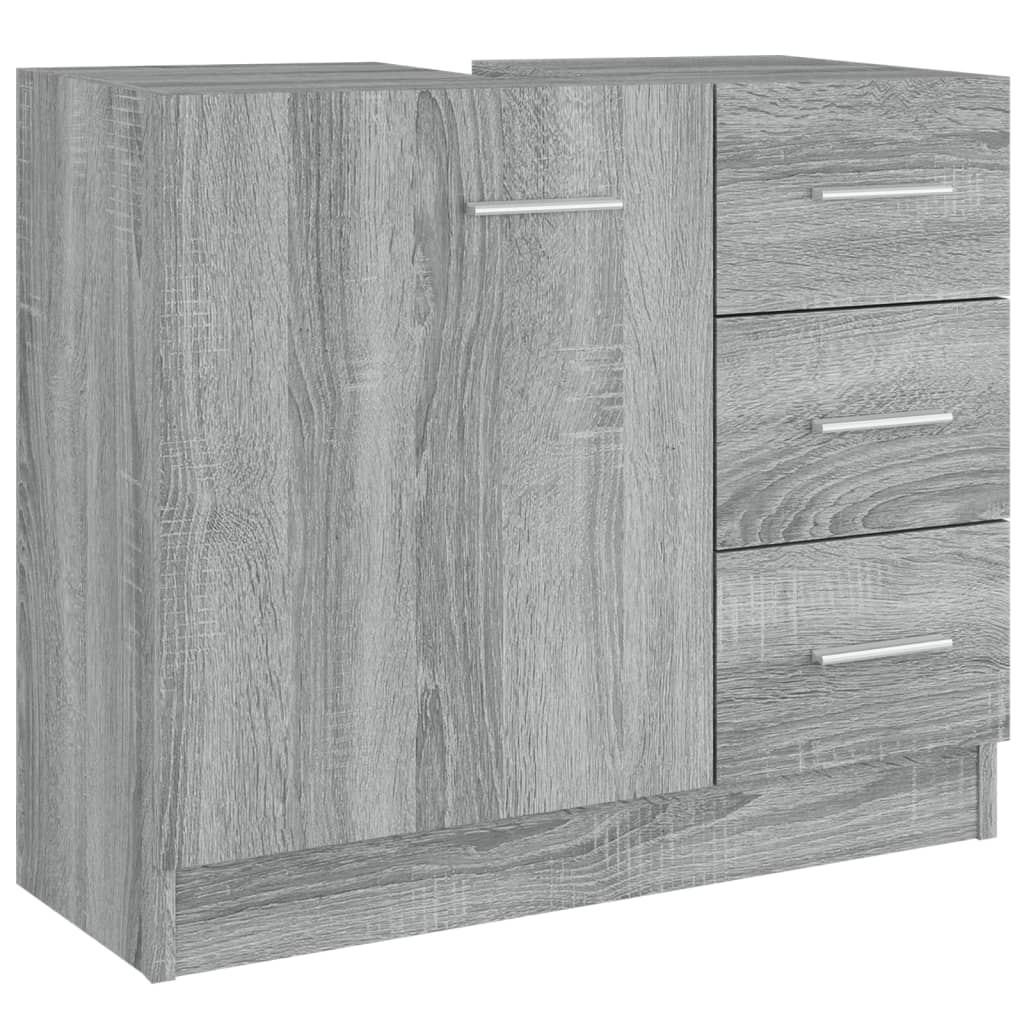 Sink Cabinet Grey Sonoma 63x30x54 cm Engineered Wood