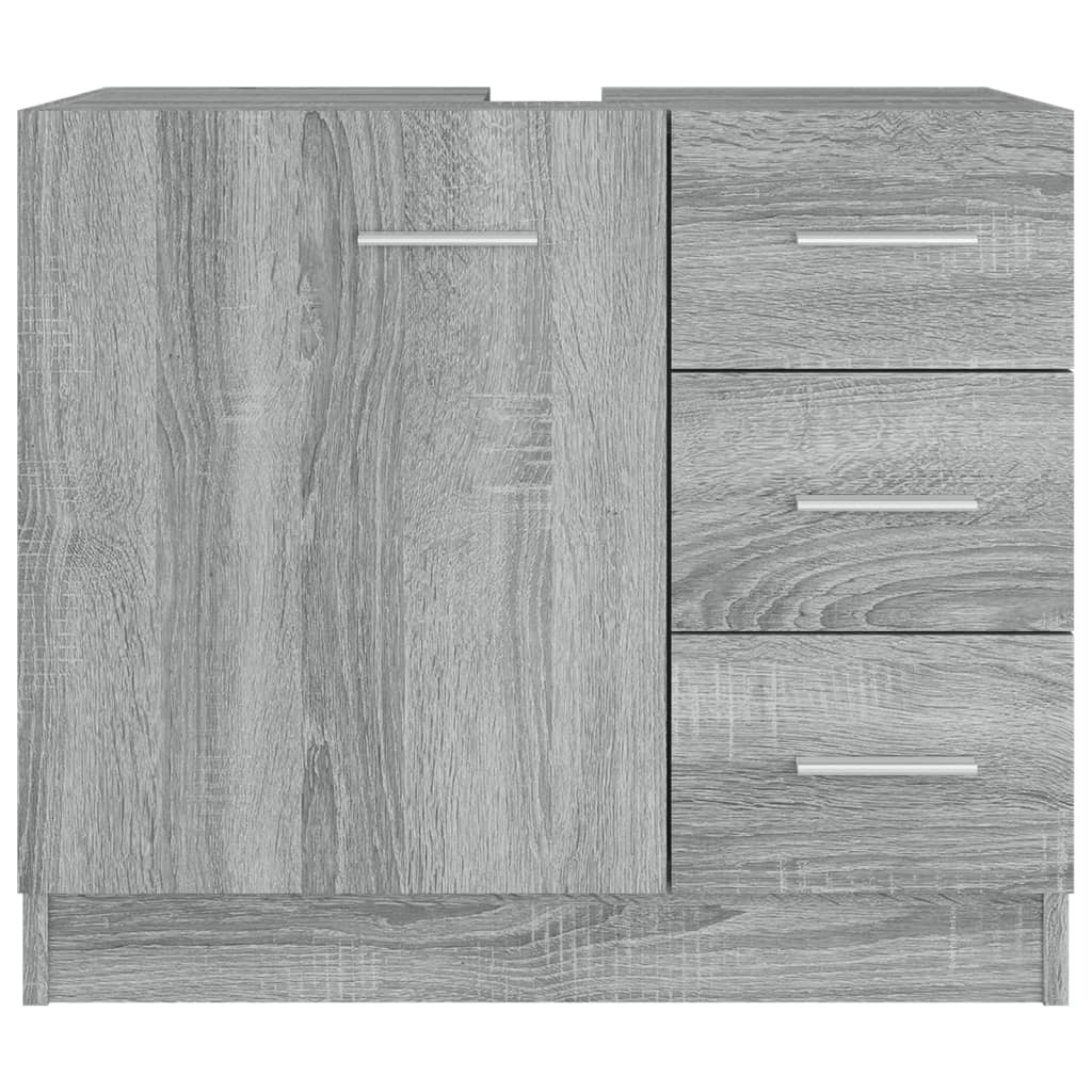 Sink Cabinet Grey Sonoma 63x30x54 cm Engineered Wood