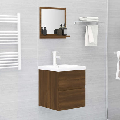 Bathroom Mirror Brown Oak 40x10.5x37 cm Engineered Wood