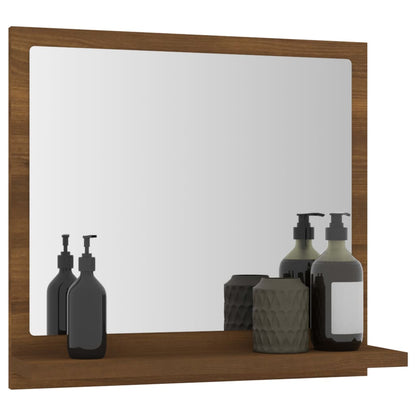 Bathroom Mirror Brown Oak 40x10.5x37 cm Engineered Wood