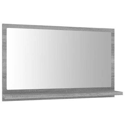 Bathroom Mirror Grey Sonoma 60x10.5x37 cm Engineered Wood