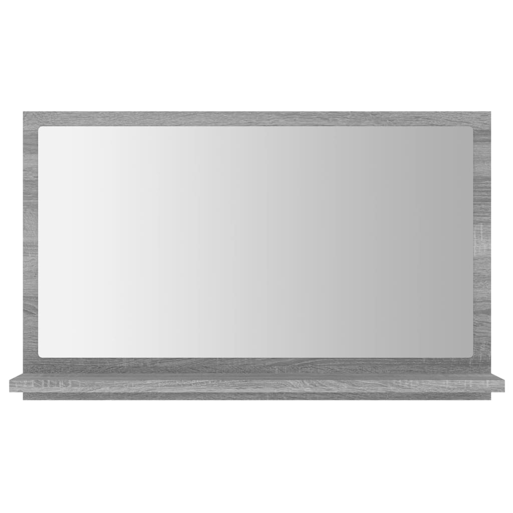 Bathroom Mirror Grey Sonoma 60x10.5x37 cm Engineered Wood