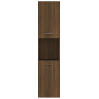 Bathroom Cabinet Brown Oak 30x30x130 cm Engineered Wood