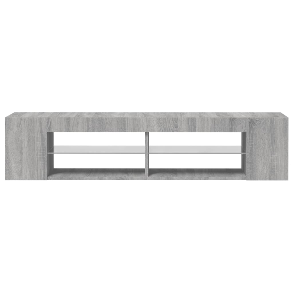 TV Cabinet with LED Lights Grey Sonoma 135x39x30 cm