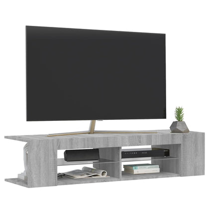 TV Cabinet with LED Lights Grey Sonoma 135x39x30 cm