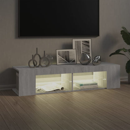 TV Cabinet with LED Lights Grey Sonoma 135x39x30 cm