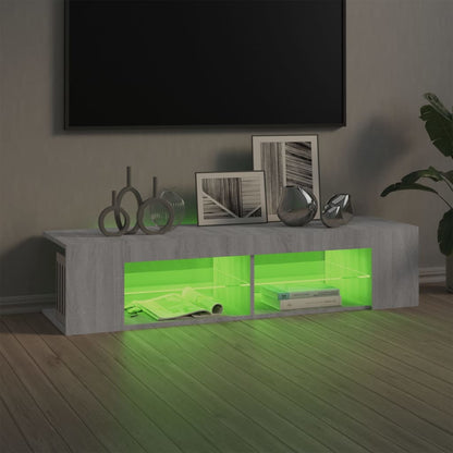 TV Cabinet with LED Lights Grey Sonoma 135x39x30 cm