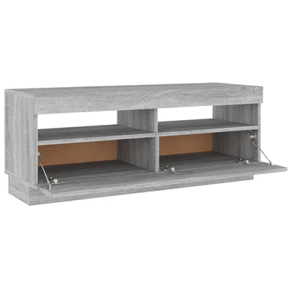 TV Cabinet with LED Lights Grey Sonoma 100x35x40 cm