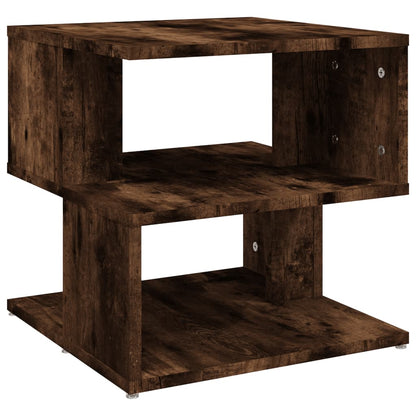 Side Table Smoked Oak 40x40x40 cm Engineered Wood