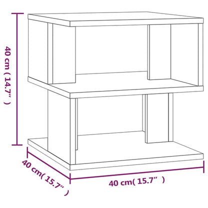 Side Table Smoked Oak 40x40x40 cm Engineered Wood