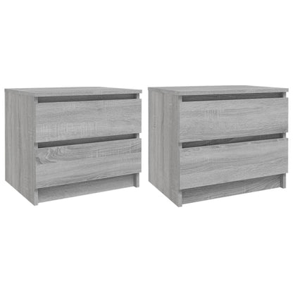 Bed Cabinets 2 pcs Grey Sonoma 50x39x43.5 cm Engineered Wood