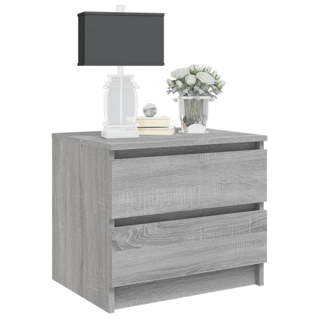 Bed Cabinets 2 pcs Grey Sonoma 50x39x43.5 cm Engineered Wood