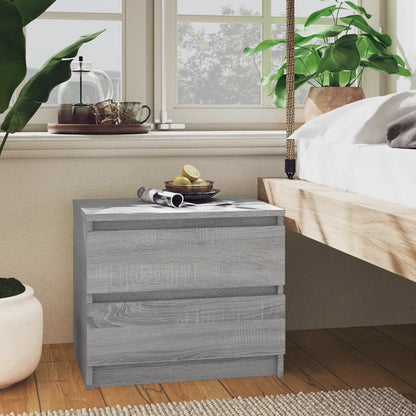 Bed Cabinets 2 pcs Grey Sonoma 50x39x43.5 cm Engineered Wood