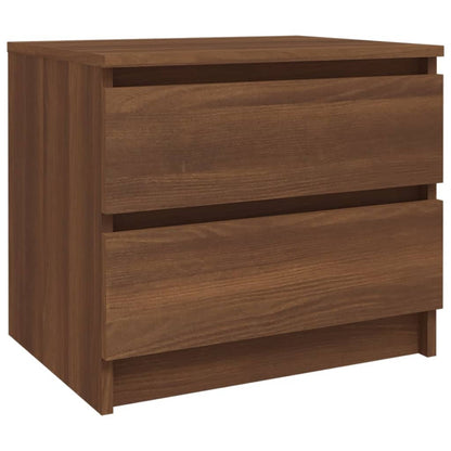 Bed Cabinet Brown Oak 50x39x43.5 cm Engineered Wood