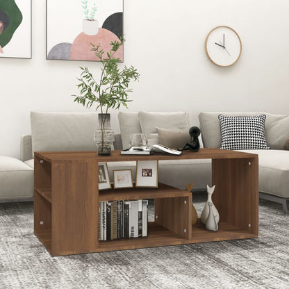 Coffee Table Brown Oak 100x50x40 cm Engineered Wood