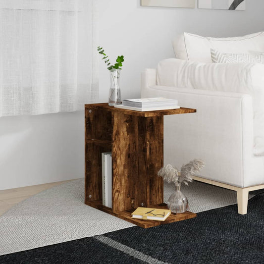 Side Table Smoked Oak 50x30x50 cm Engineered Wood