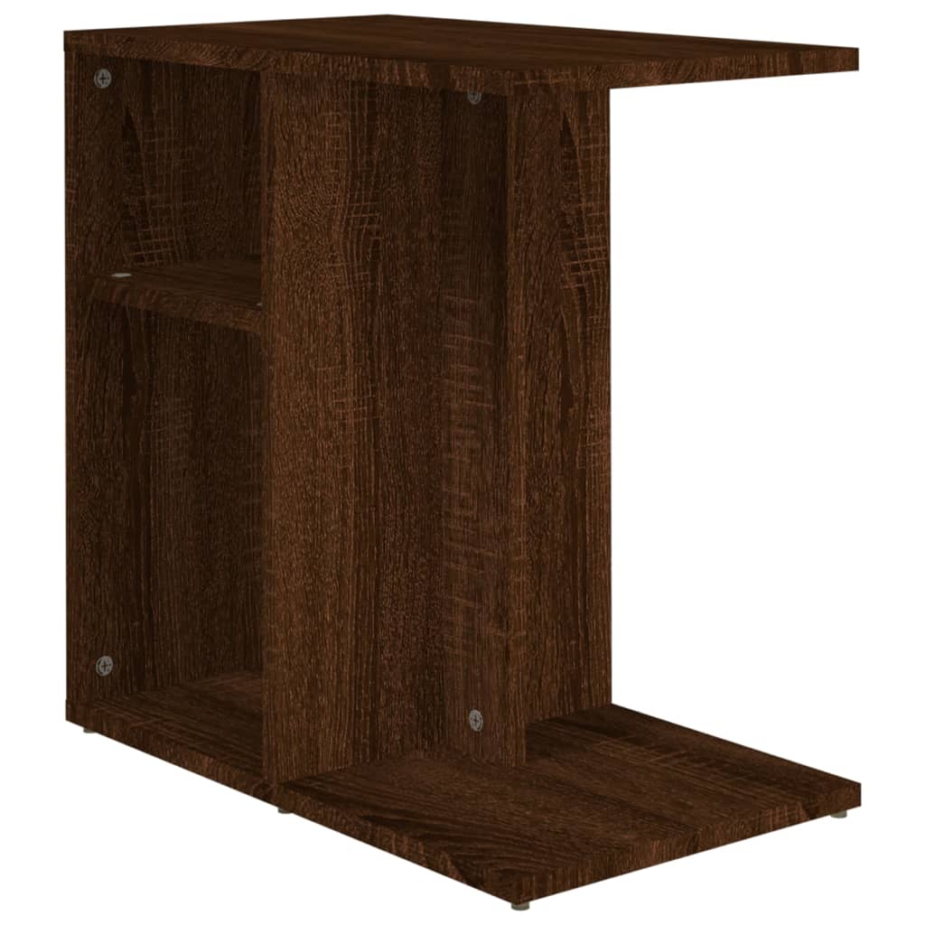 Side Table Brown Oak 50x30x50 cm Engineered Wood