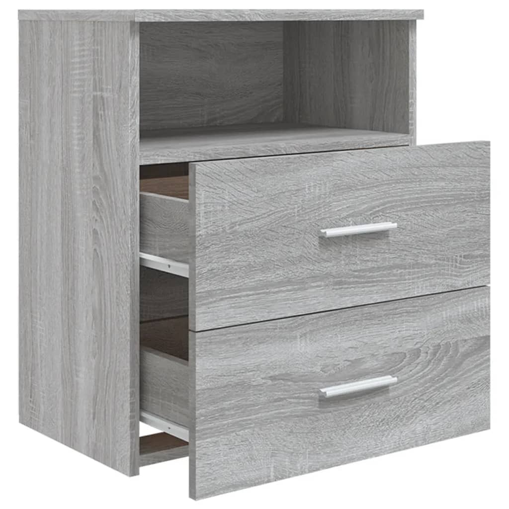 Bed Cabinet Grey Sonoma 50x32x60 cm