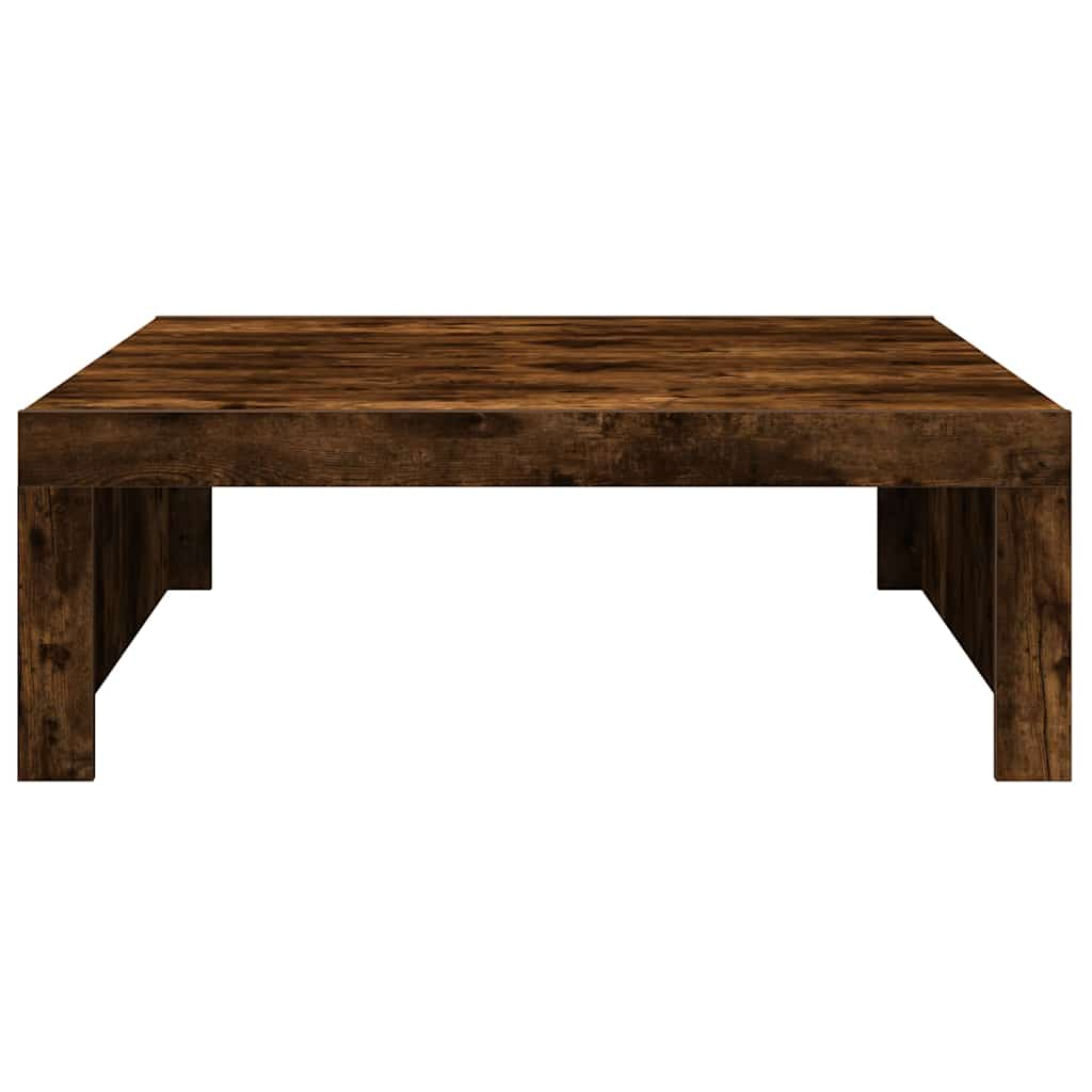 Coffee Table Smoked Oak 100x100x35 cm Engineered Wood