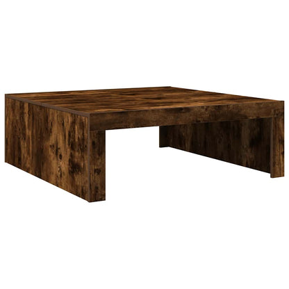 Coffee Table Smoked Oak 100x100x35 cm Engineered Wood