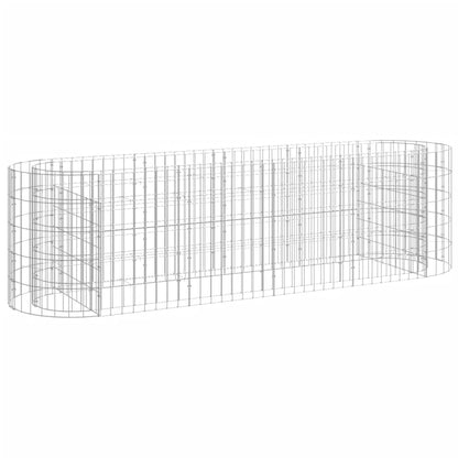 Gabion Raised Bed Galvanised Iron 190x50x50 cm