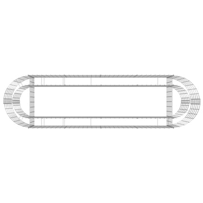 Gabion Raised Bed Galvanised Iron 190x50x50 cm