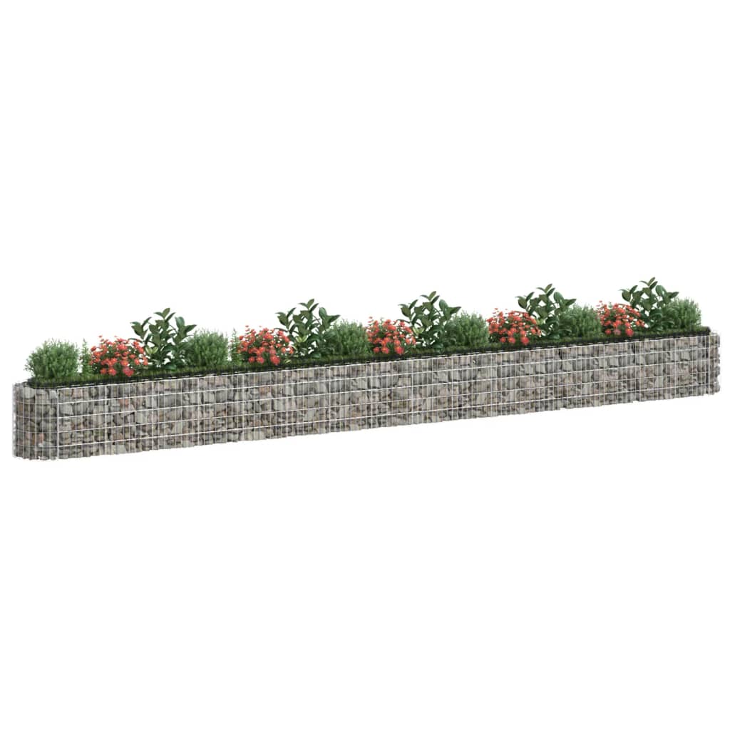 Gabion Raised Bed Galvanised Iron 610x50x50 cm