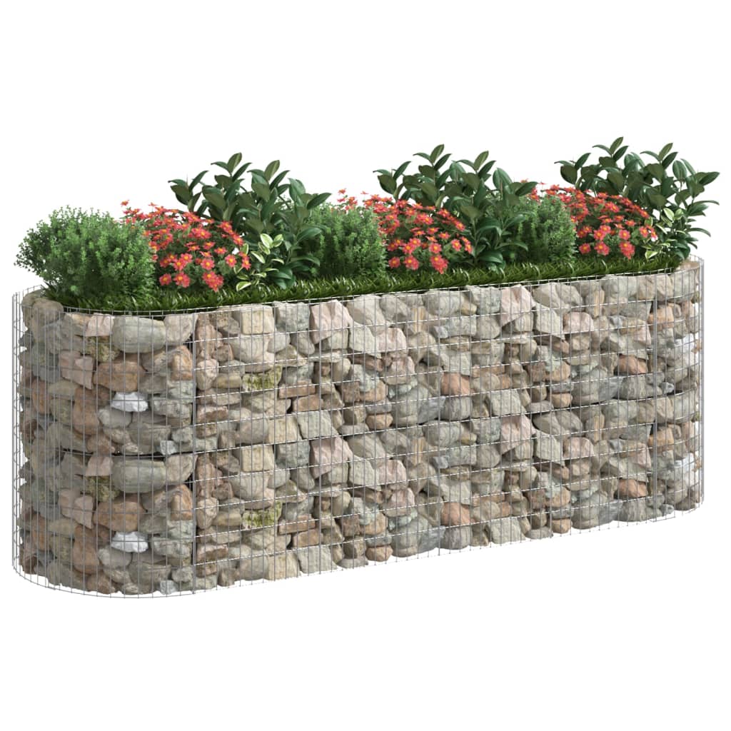 Gabion Raised Bed Galvanised Iron 300x100x100 cm