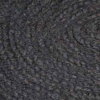 Handmade Rug Jute Round 180 cm Dark Grey