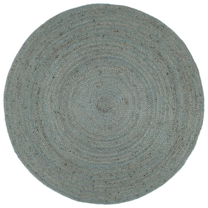 Handmade Rug Jute Round 210 cm Olive Green