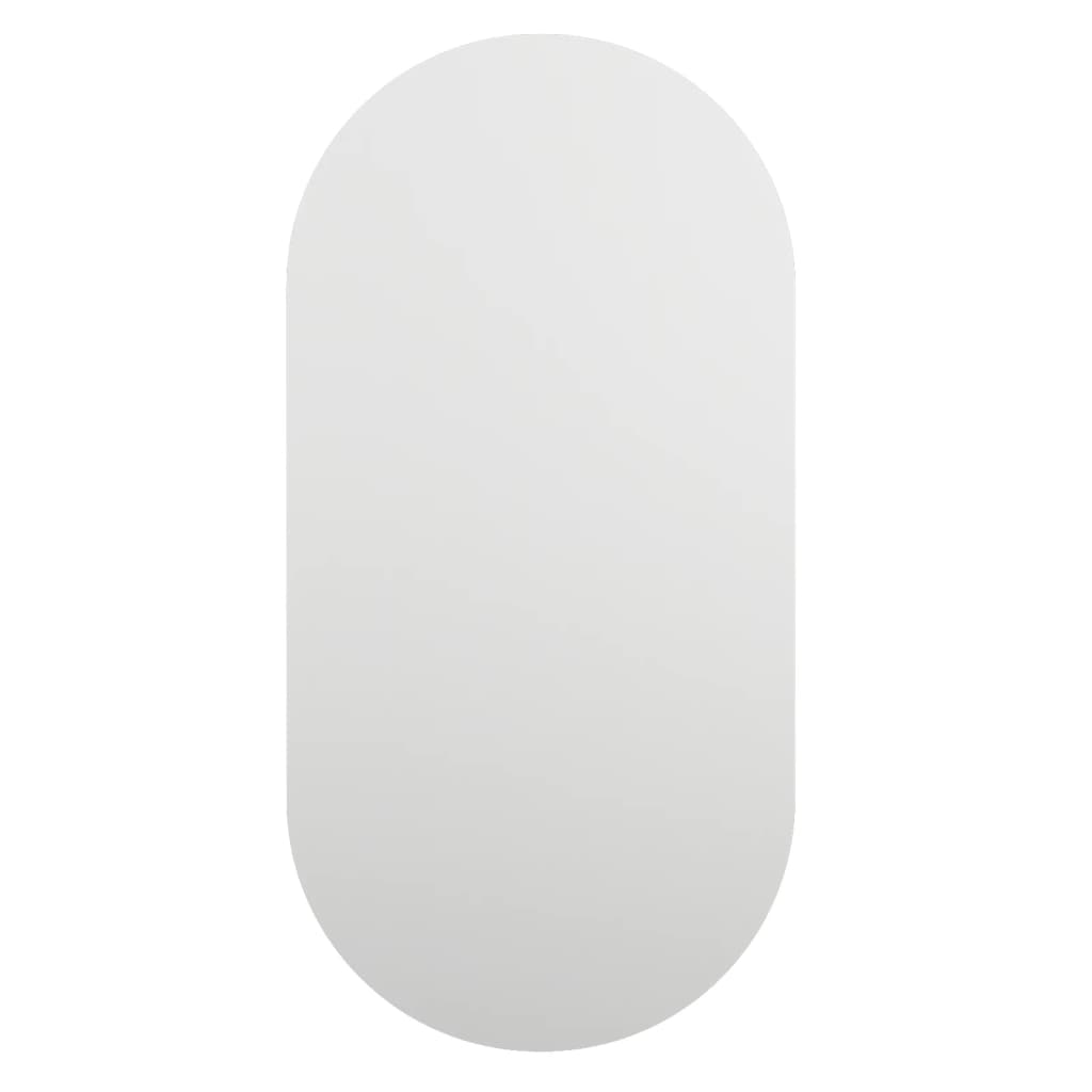 Mirror with LED Lights 60x30 cm Glass Oval