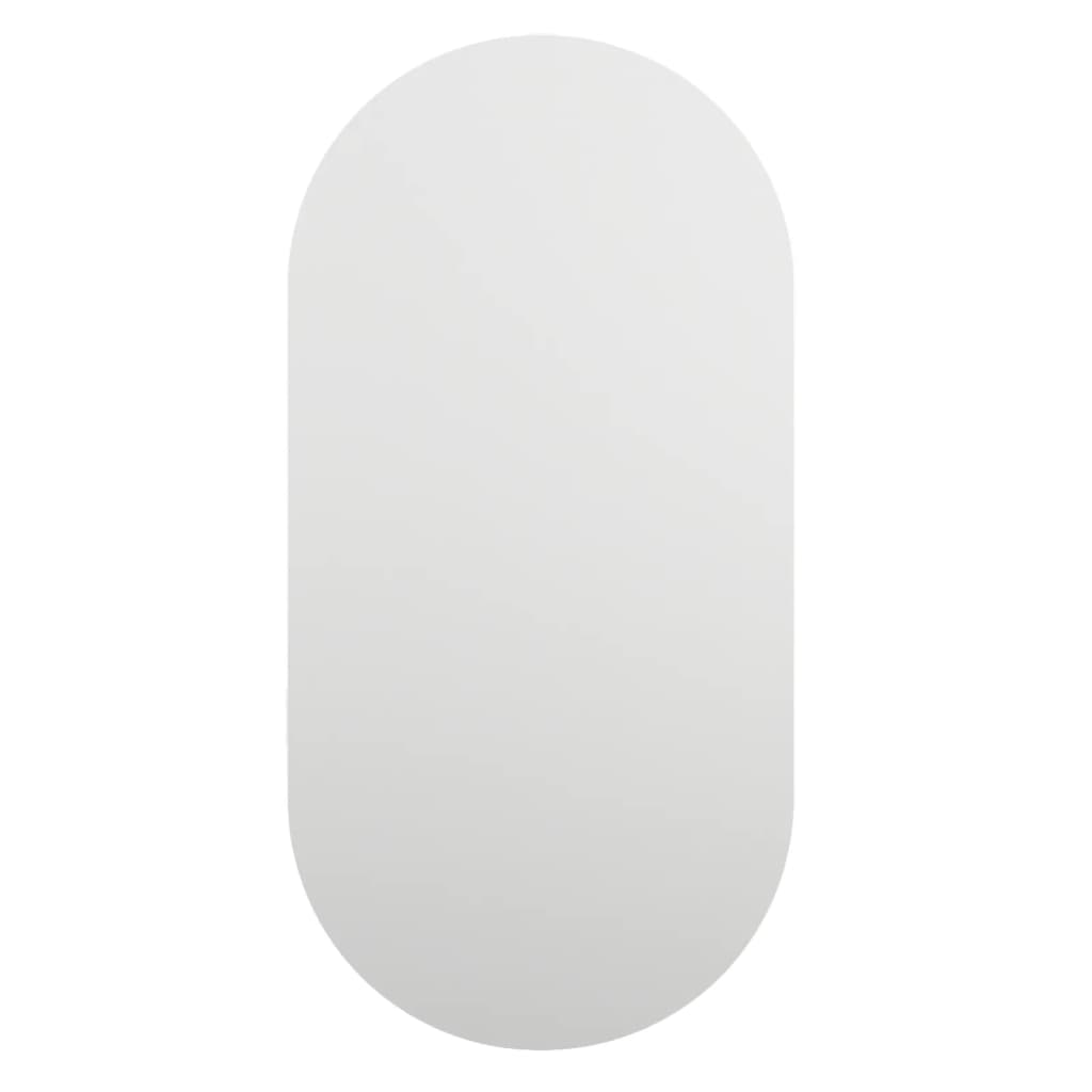 Mirror with LED Lights 80x40 cm Glass Oval