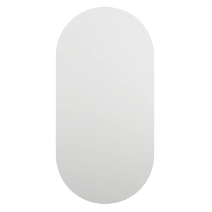 Mirror with LED Lights 80x40 cm Glass Oval