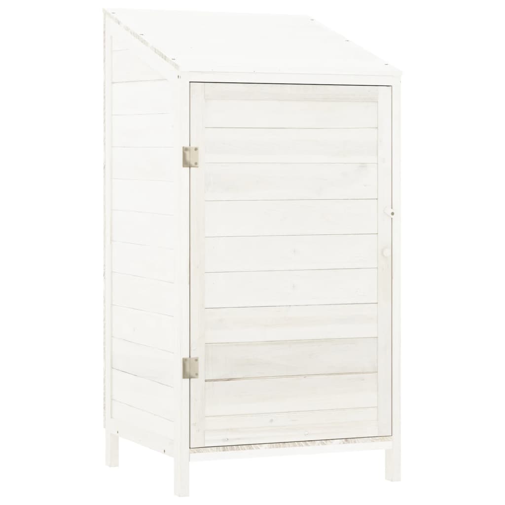 Garden Shed White 55x52x112 cm Solid Wood Fir